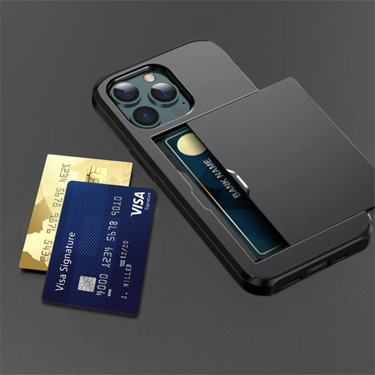 Sliding Wallet Phone Case For iPhone