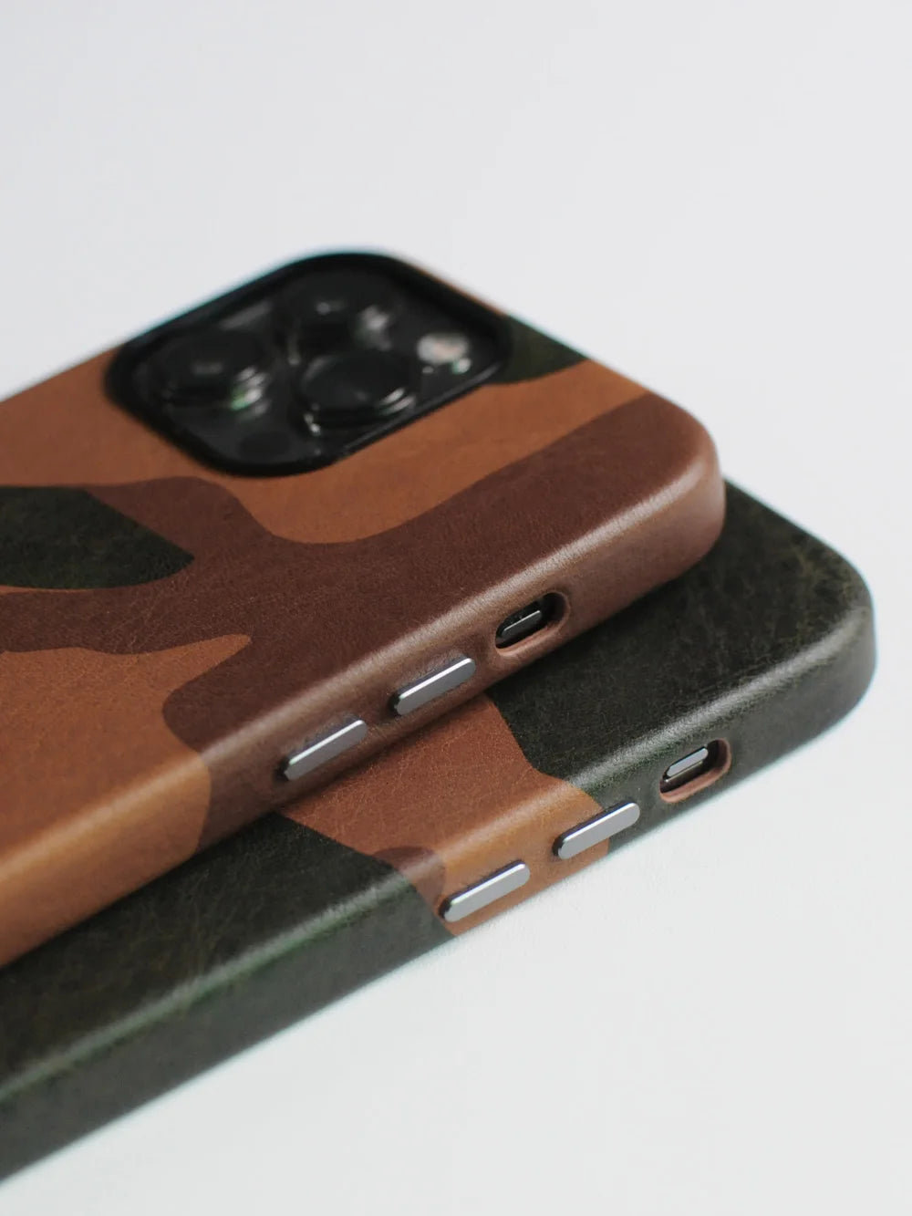 Magsafe  Italian Genuine Leather Case for iPhone - Camo